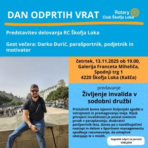 Dan odprtih vrat Rotary Škofja Loka, 13. 11. 2025