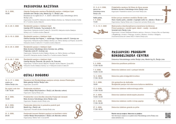 Spremljevalni program Škofjeloškega pasijona 2026