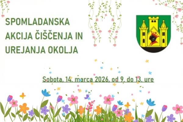Vabilo občine Škofja Loka k udeležbi čistilne akcije                                                     v soboto, 14. 3. 2026